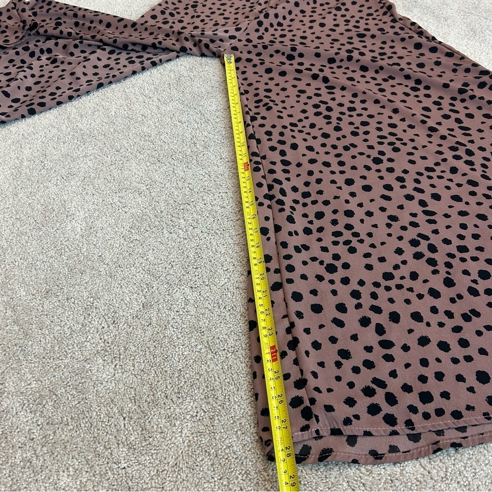 brown black Animal leopard Print High-Rise wide leg Culottes Sz M - Picture 12 of 13